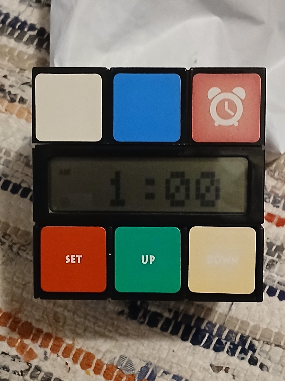 Vintage Rubiks Cube Digital Clock